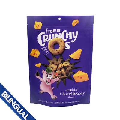 Fromm Crunchy O's Smokin' CheesePlosions Treats for Dogs 6 x 6 oz