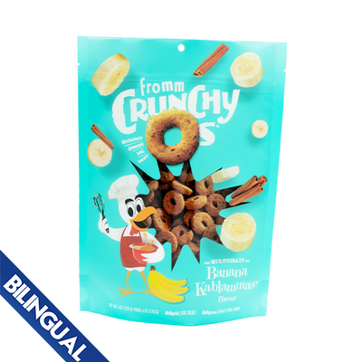 Fromm Crunchy O's Banana Kablammas Multigrain Dog Treat 6 x 6 oz