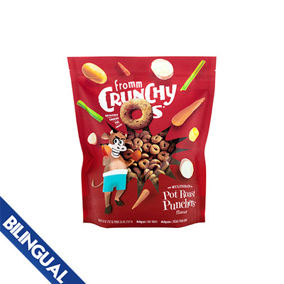 Fromm Crunchy O's Pot Roast Punchers Multigrain Dog Treat 26 oz