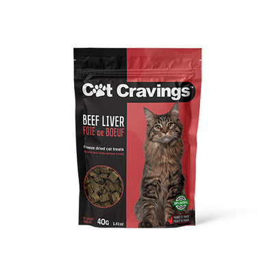 Cat Cravings  Freeze Dried Beef Liver 40 gm Cat Treat