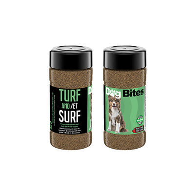 Dog Bites Turf and Surf Freeze-Dried Liver and Kelp Pet Food Topper 100g