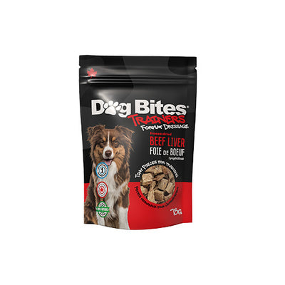 Dog Bites Freeze-Dried Beef Liver Trainers Dog Treat 75gm