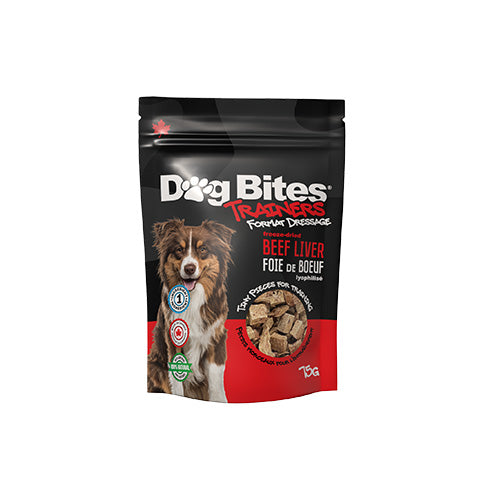 Dog Bites Freeze-Dried Beef Liver Trainers Dog Treat 75gm