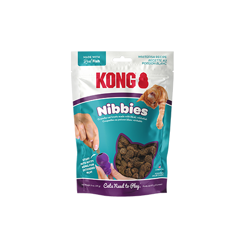 Kong Nibbies Whitefish Recipe Crunchy Cat Treats 2oz