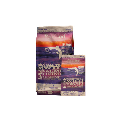 PetKind Tripe Dry Green Tripe & Wild Salmon Puppy Formula Dry Dog Food 25lb
