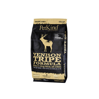 PetKind Tripe Dry Green Venison Tripe Formula Dry Dog Food 25 lb