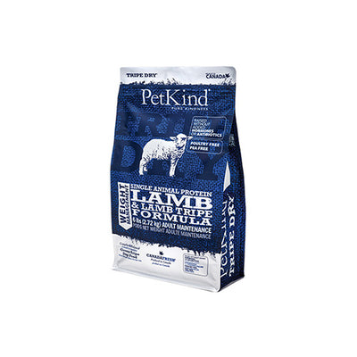 PetKind Tripe Dry Single Animal Protein Lamb & Lamb Tripe Weight Management Formula Dry Dog Food 6lb