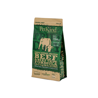 PetKind Tripe Dry Single Animal Protein Beef & Beef Tripe Formula Dry Dog Food 6 lb