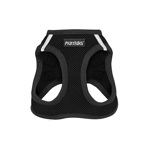 Muttluks BreezyVest Classic Harness Strong Cat or Small Dog Harness Black XXX-Small