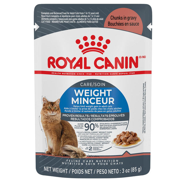 Royal Canin Weight Care Chunks in Gravy Adult Cat Food 3OZ