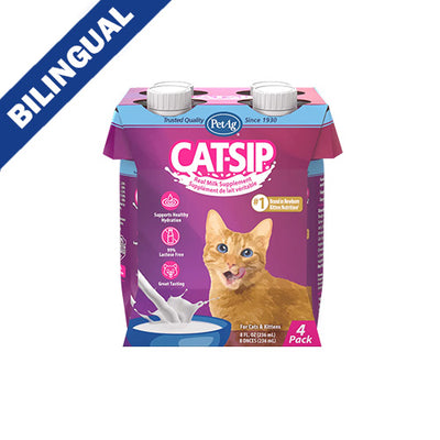 PetAg Cat-Sip Real Milk Supplements for Cats & Kittens 4 x 8oz