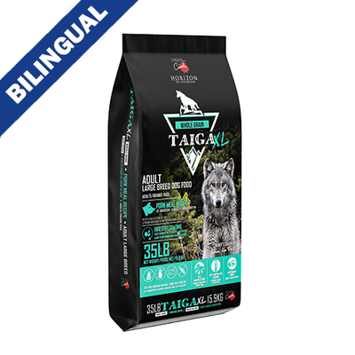 Horizon Pet Nutrition Taiga Whole Grain XL Large Breed Pork Meal Formula Dry Dog Food 15.9kg