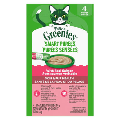 Greenies Feline Smart Purees Skin & Fur Salmon 4 / 14g