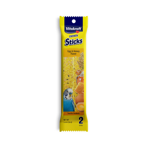 Vitakraft Crunch Sticks Egg & Honey Flavor Treat for Parakeets 1.4 oz