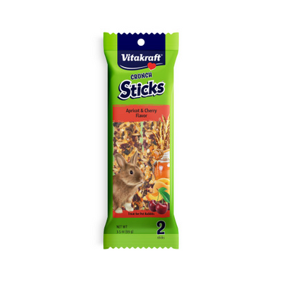 Vitakraft Crunch Sticks Apricot & Cherry Flavor Treat for Pet Rabbits 3.5 oz