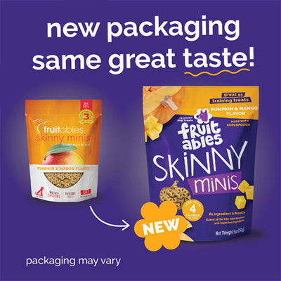 Fruitables Skinny Minis Pumpkin & Mango Flavor Dog Treat 5 oz