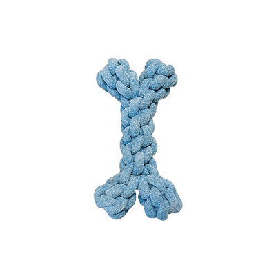 foufouBRANDS fouFIT Velvet Knotted Rope Bone Blue