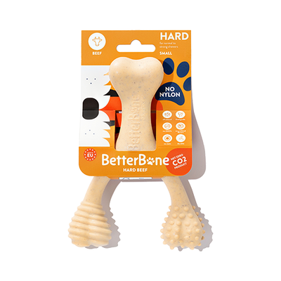 BetterBone Hard Density Natural Beef Super Durable All-Natural Dog Chew for Strong & Aggressive Chewers Small