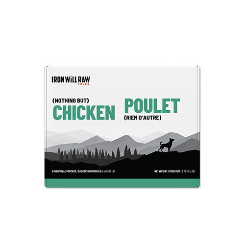 Iron Will Raw Basic Chicken Frozen Raw Pet Food for Dogs & Cats 6lb