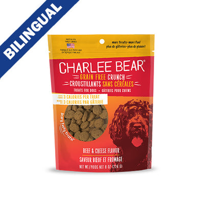 Charlee Bear Grain Free Crunch Beef & Cheese Flavor Crunchy Dog Treats 8oz